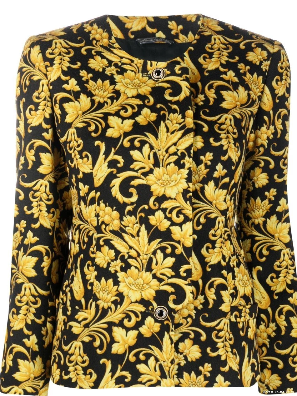 Affordable Versace 1990s Women jacket baroque-print single-breasted 0327